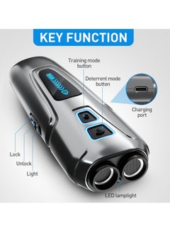 Excefore Dog Barking Control, Ultrasonic Dual Sensor Dog Bark Control Device with Training Modes, Dog Whistle and LED Flashlight - Rechargeable  - Image 2