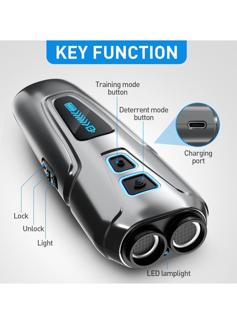 Excefore - Dog Barking Control, Ultrasonic Dual Sensor Dog Bark Control Device with Training Modes, Dog Whistle and LED Flashlight - Rechargeable - Image 1