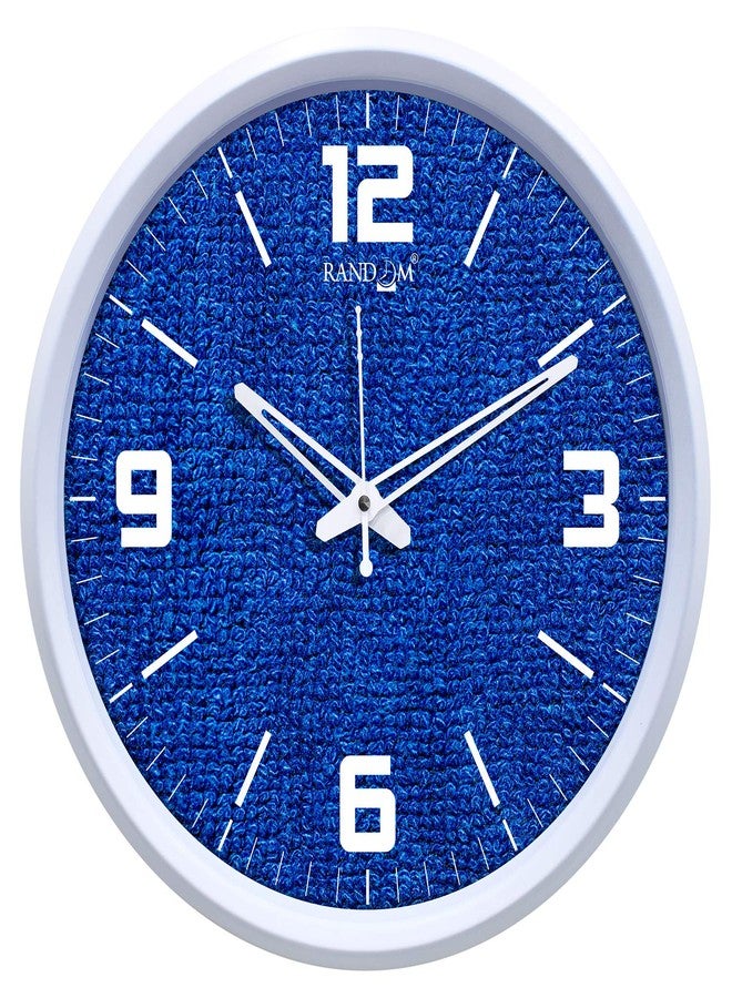RANDOM Wall Clock for Living Room, Bedroom, Home, Office, Kitchen, Big Size, Designer, Quartz with Glass for Home Decor, Sweep Silent Movement (Size: 12inch x 12 inch, Color: Blue, Bold White Font) - Image 1