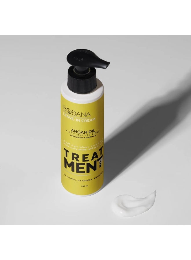 بوبانا كريم يُترك على الشعر بزيت الأرغان 200 مل - Image 2