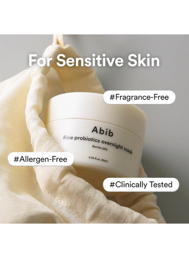 Abib Rice Probiotics Overnight Mask Barrier Jelly 80ml - Image 4
