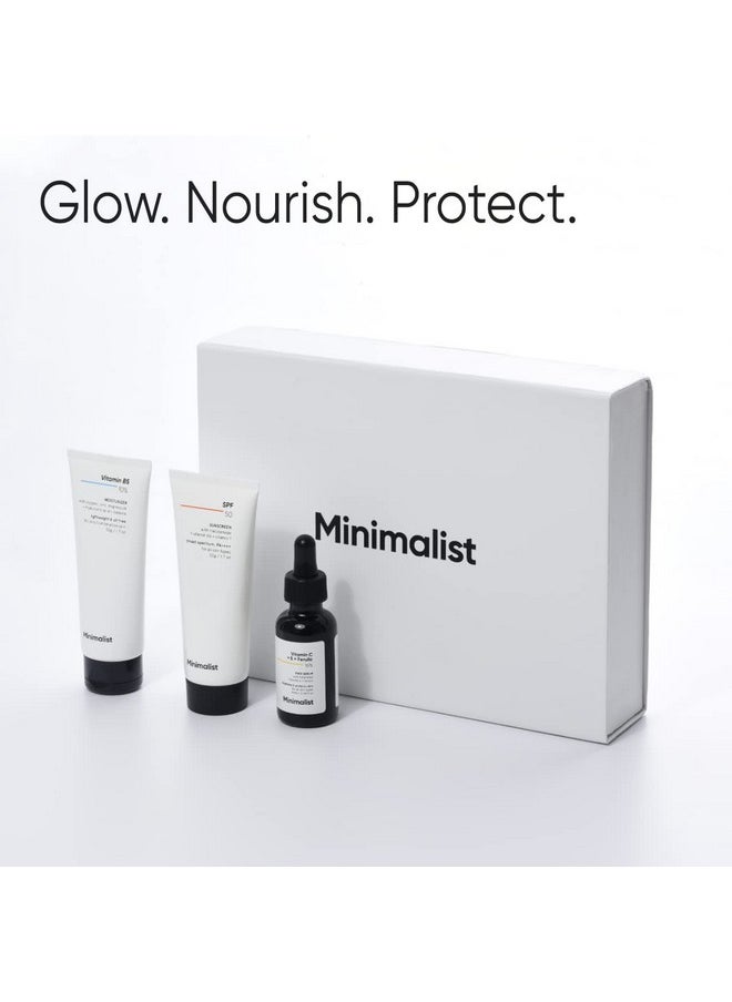 MINIMALIST Glow & Protect Skincare Kit | Premium Gift Set For Women & Men | All Skin Types | Limited Edition Combo | Unisex Gift Hamper For All Festive Occasions | Birthday Gift For Her & Him  - Image 2