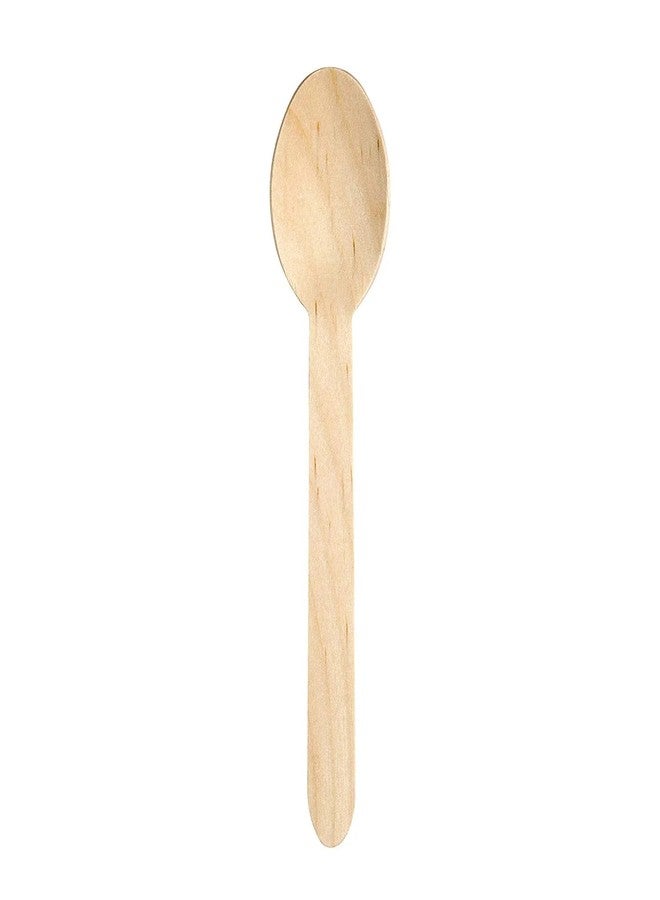 SFU E Com Disposable Wooden Spoons, 160mm, 100 Count, Party and Event Flatware - Image 4