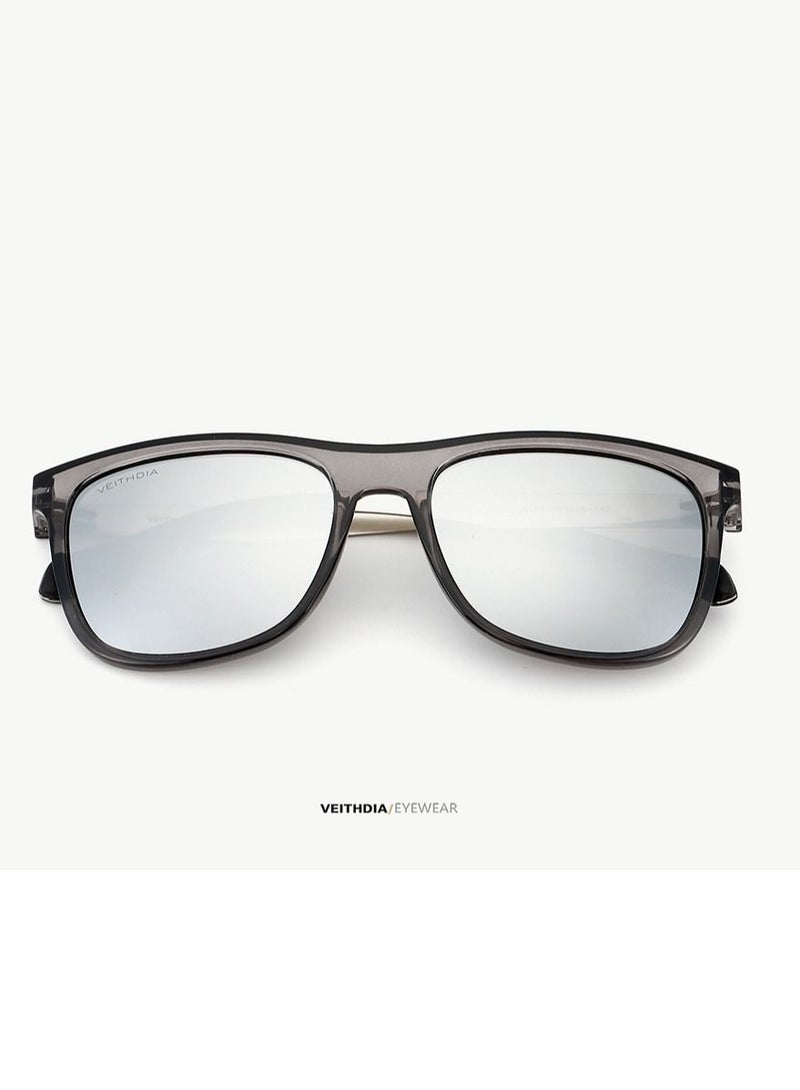 Veithdia Stainless Steel Square Polarized UV Resistant Sunglasses - Image 2