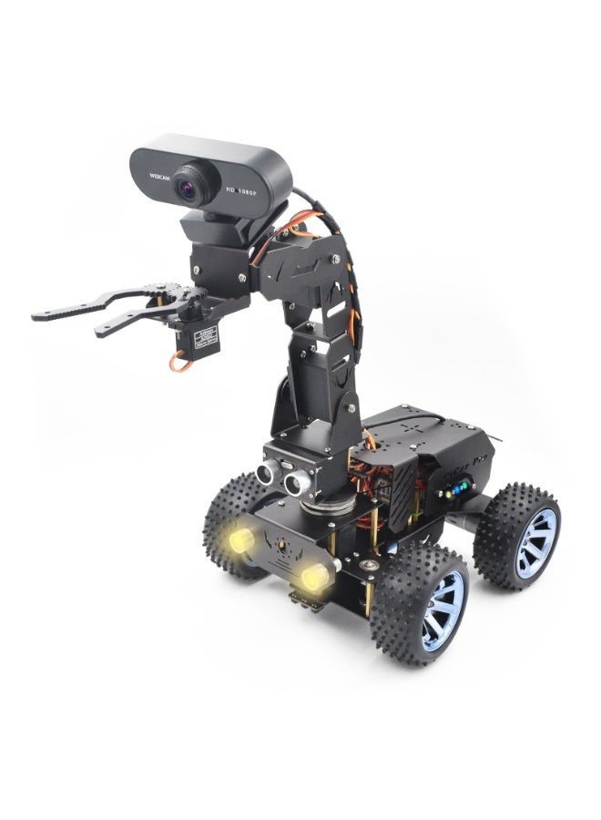 Adeept Smart Robot Car Kit for Raspberry Pi 5 / 4 / 3 with 4DOF Robotic Arm, 1080P USB Camera, OpenCV Computer Vision, Python Programming, USB-C Charging, AI STEM Robotics Learning Platform (Raspberry Pi Not Included) - Image 1