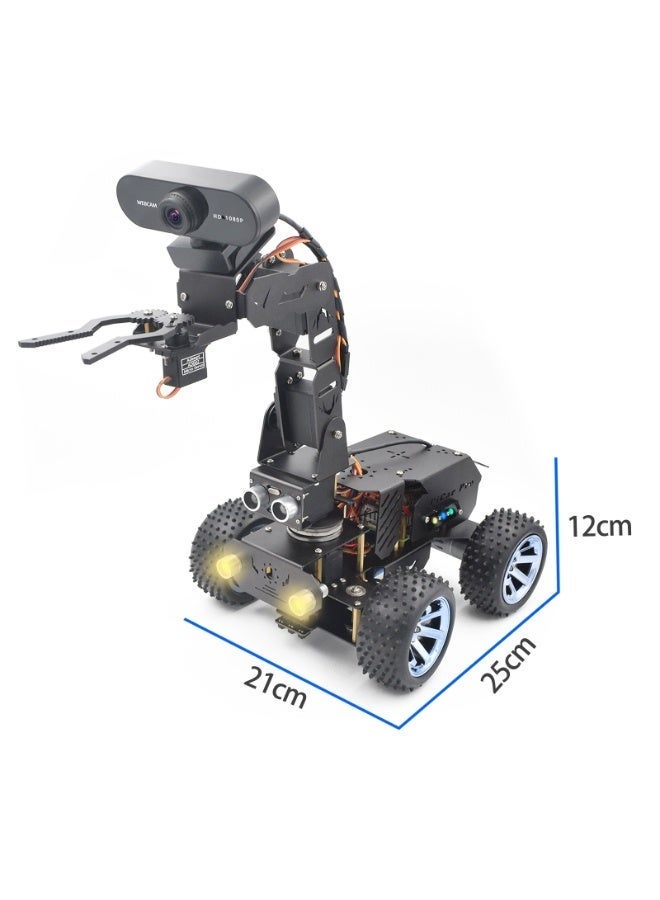 Adeept Smart Robot Car Kit for Raspberry Pi 5 / 4 / 3 with 4DOF Robotic Arm, 1080P USB Camera, OpenCV Computer Vision, Python Programming, USB-C Charging, AI STEM Robotics Learning Platform (Raspberry Pi Not Included) - Image 5