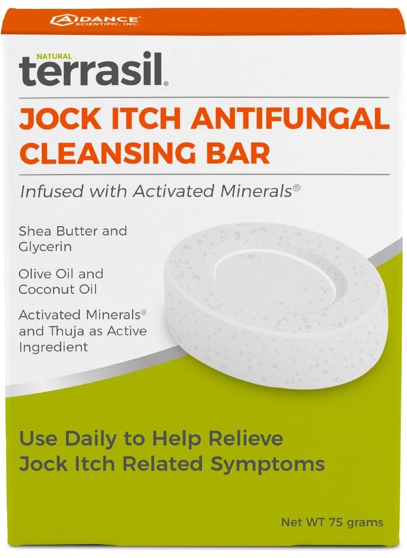 Terrasil Terrasil Jock Itch Antifungal Soap for Jock Itch Rash. Soothing Care & Treatment for Burning, Itchy, Scaly, Irritated Skin. All Natural, Dermatologist Tested & Hypoallergenic Approved, Soap Bar (75gm) 
