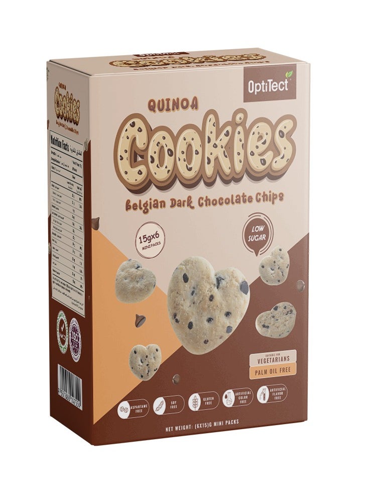 OptiTect Quinoa Cookies Belgian Dark Chocolate Chips 1 Piece 