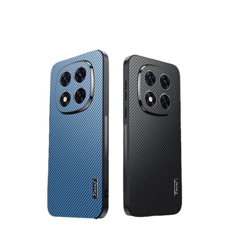 MS غطاء واقي لـ Redmi Note 14 Pro مع ملمس ألياف الكربون وحماية من السقوط مع مقاوم للصدمات مع ملمس غير لامع باللون Coffee Brown باللون البني باللون الأحمر - Image 2