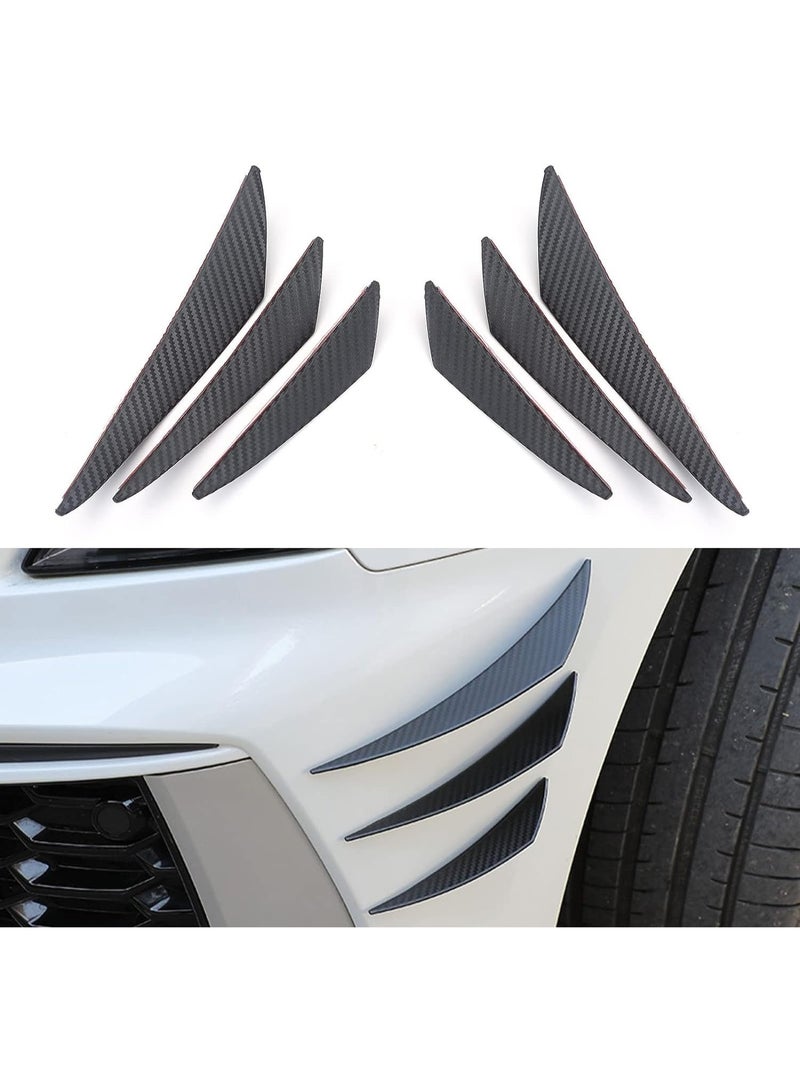 6 PCS Car Spoiler Canards Kit, Auto Front Bumper Lip Splitter, Body Avoid Collision Diffuser, Exterior Soft Rubber Decorative Accessories, Vehicle Universal Stickers - Image 1
