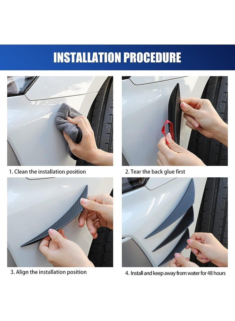 6 PCS Car Spoiler Canards Kit, Auto Front Bumper Lip Splitter, Body Avoid Collision Diffuser, Exterior Soft Rubber Decorative Accessories, Vehicle Universal Stickers - Image 5