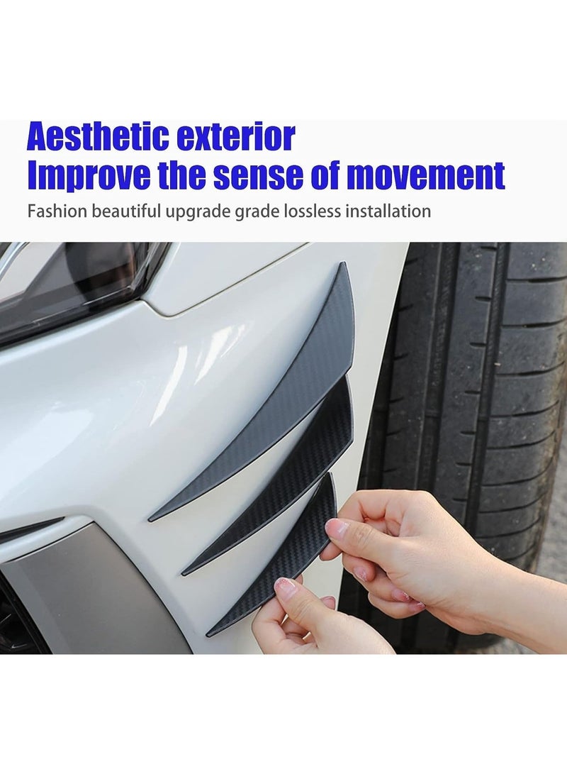 6 PCS Car Spoiler Canards Kit, Auto Front Bumper Lip Splitter, Body Avoid Collision Diffuser, Exterior Soft Rubber Decorative Accessories, Vehicle Universal Stickers - Image 3