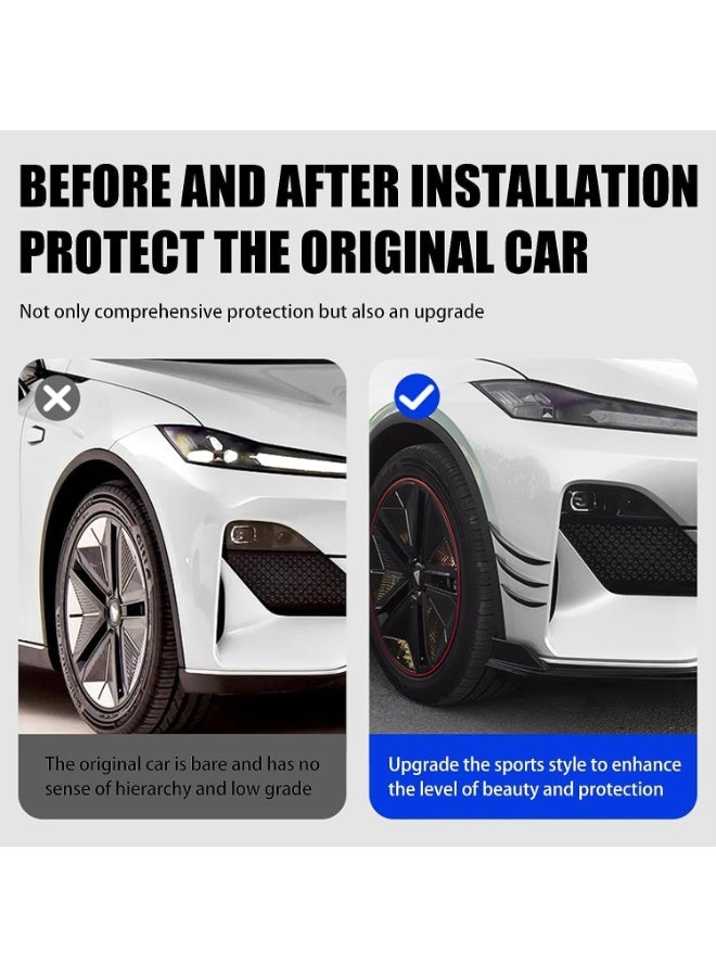 6 PCS Car Spoiler Canards Kit, Auto Front Bumper Lip Splitter, Body Avoid Collision Diffuser, Exterior Soft Rubber Decorative Accessories, Vehicle Universal Stickers - Image 4