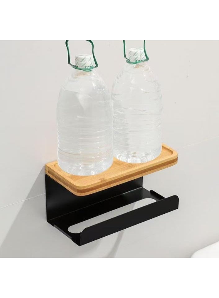Toilet Paper Holder Wall Mount, Bathroom Tissue Holder With Shelf, Toilet Paper Roll Holder For Bathroom（BC-066-white） - Image 4