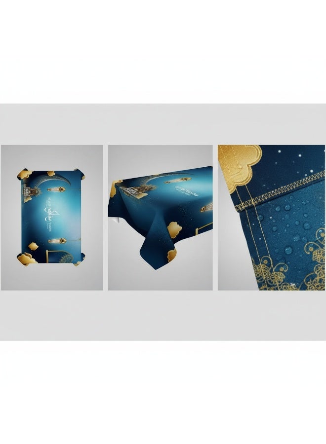 Y&D 140-140CM Ramadan Mubarak Eid Decoration Kitchen Restaurant Meal Waterproof Anti Fouling Tablecloth - Image 5