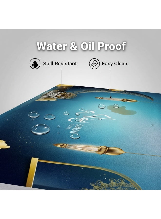 Y&D 140-140CM Ramadan Mubarak Eid Decoration Kitchen Restaurant Meal Waterproof Anti Fouling Tablecloth - Image 4