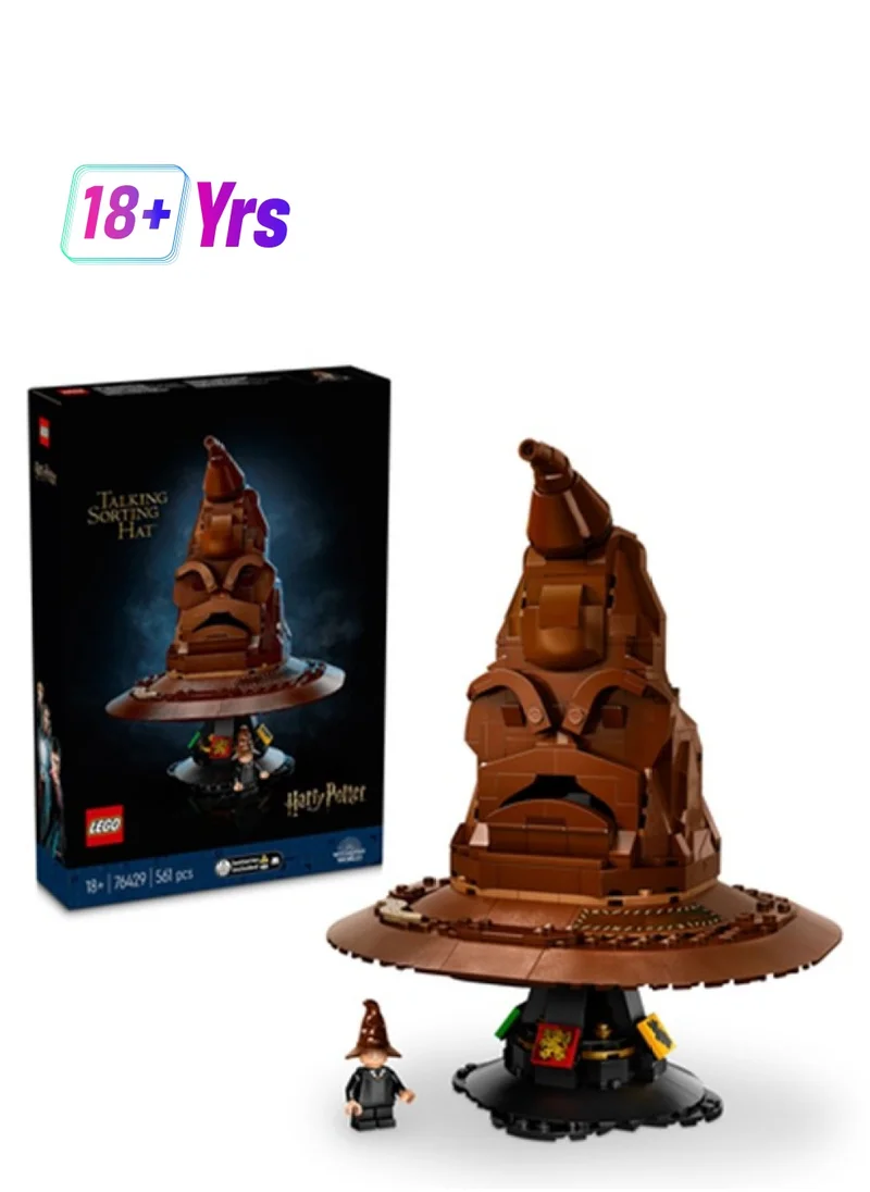 LEGO 76429 Harry Potter Talking Sorting Hat, 31 Randomised Sounds, Hogwarts House Gift Idea For Adults, Film-Themed Buildable Display Model, Fun Present For A Mum Or Dad Or Any Fan (561 Pieces)