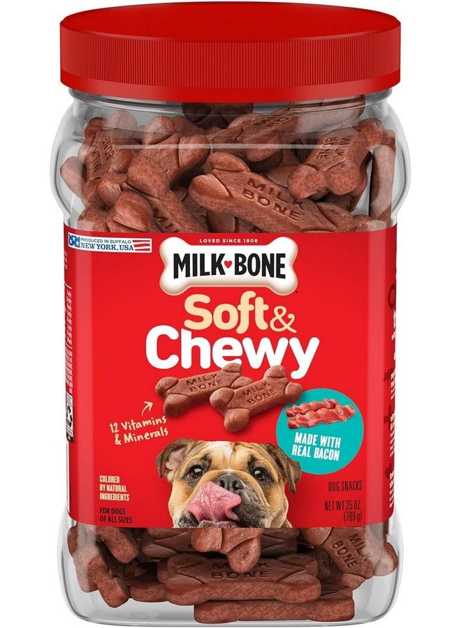 Milk-Bone Soft & Chewy Dog Treats Made With Real Bacon, 25 Ounce Container - Image 1
