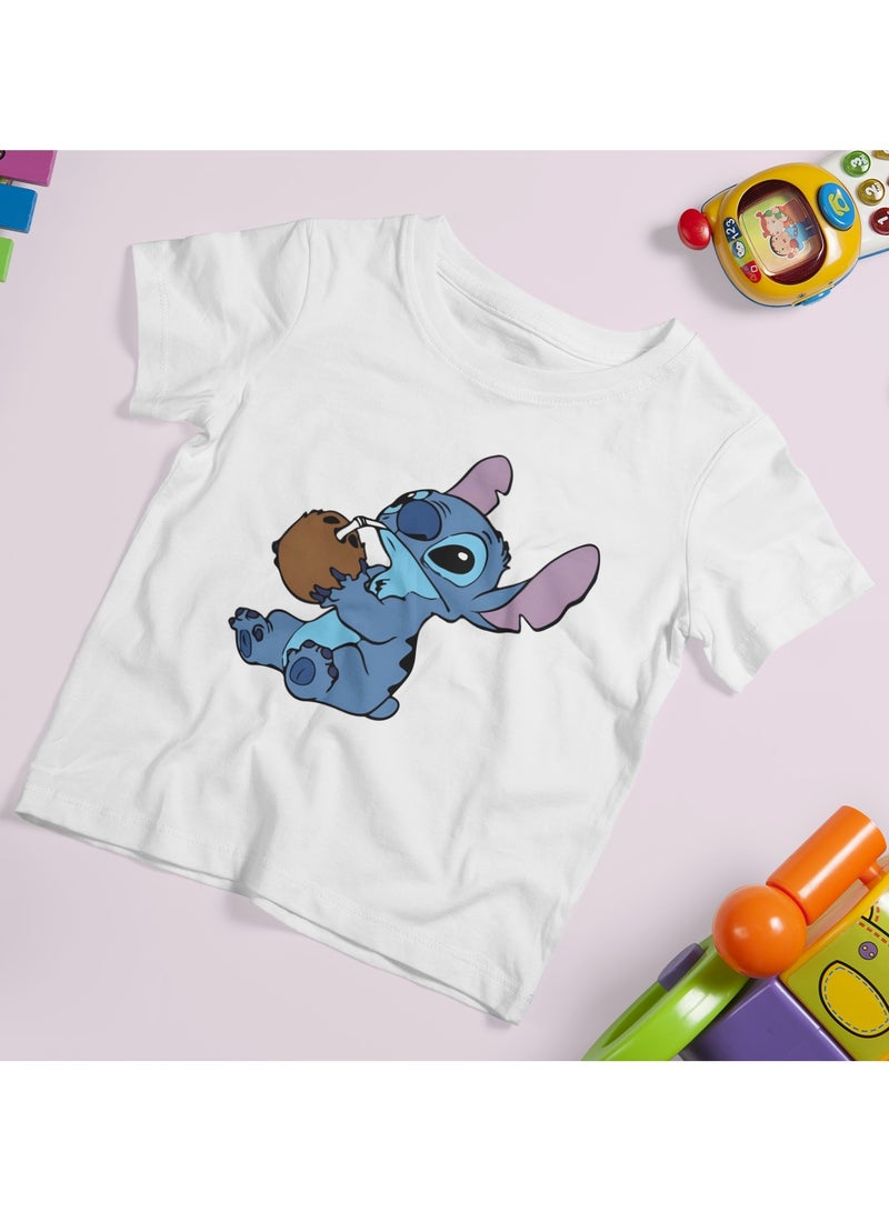 ZOOM STITCH COCONUT JUICE T-SHIRT DESIGN FOR KIDS