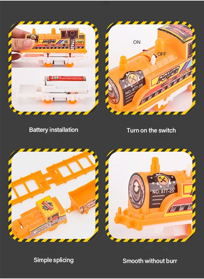 GROIC - Electric Train Set for Kids, Toddlers Classical Train Toys, Track Steam Train Model, Rail Train Set DIY Product, Train Toy Set - Image 1