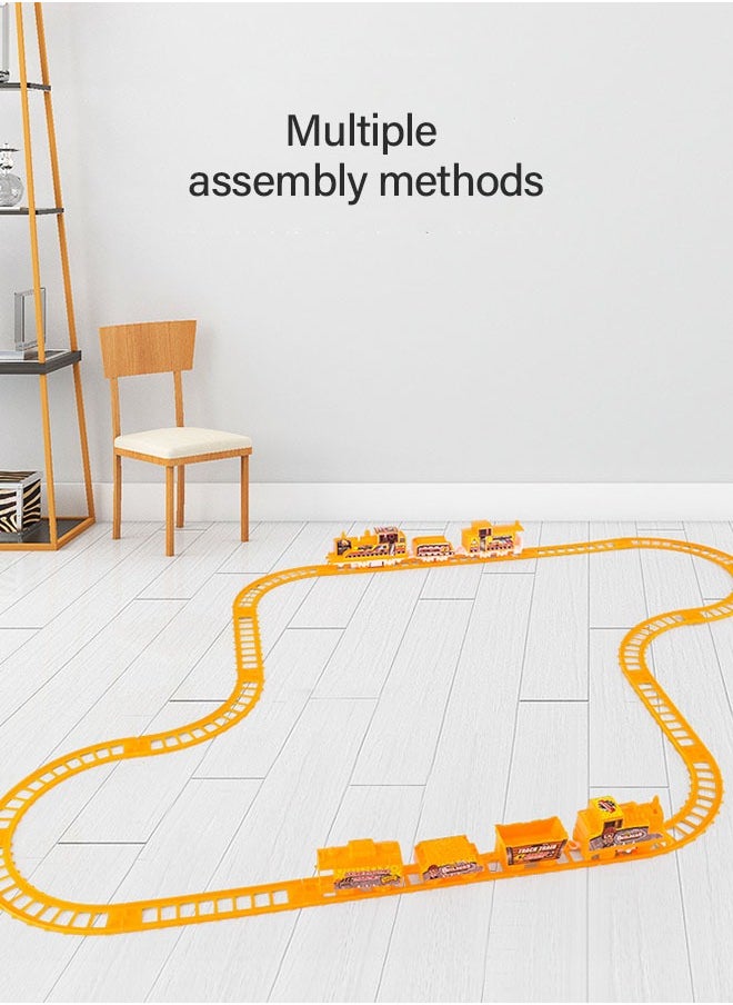 GROIC - Electric Train Set for Kids, Toddlers Classical Train Toys, Track Steam Train Model, Rail Train Set DIY Product, Train Toy Set - Image 1