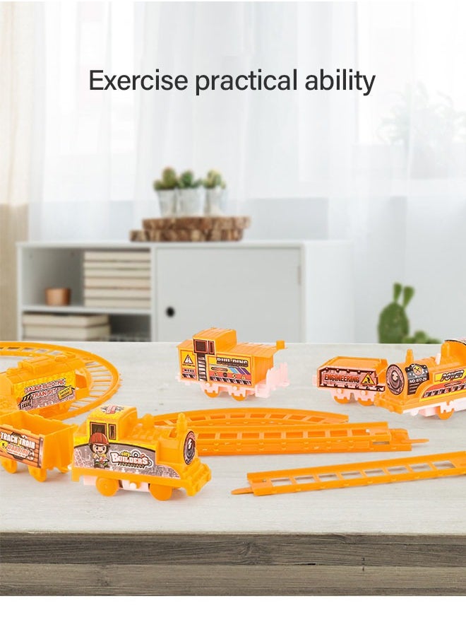 GROIC - Electric Train Set for Kids, Toddlers Classical Train Toys, Track Steam Train Model, Rail Train Set DIY Product, Train Toy Set - Image 1
