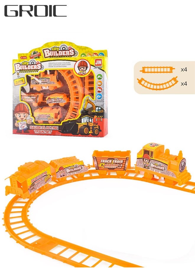 GROIC - Electric Train Set for Kids, Toddlers Classical Train Toys, Track Steam Train Model, Rail Train Set DIY Product, Train Toy Set - Image 1