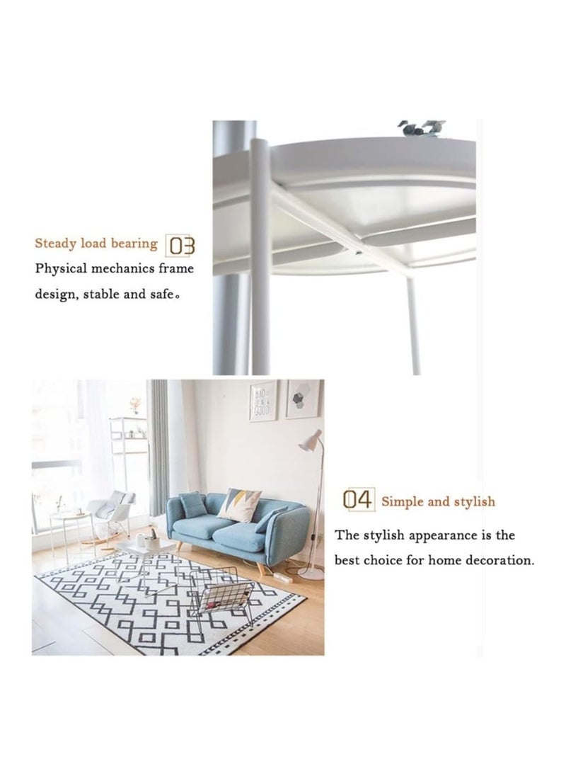 Generic - Metal Side Table End Table Small Coffee Table with Removable Tray Simple Bedside Table for Livingroom,Bedroom,Patio,Garden(Yellow) - Image 1