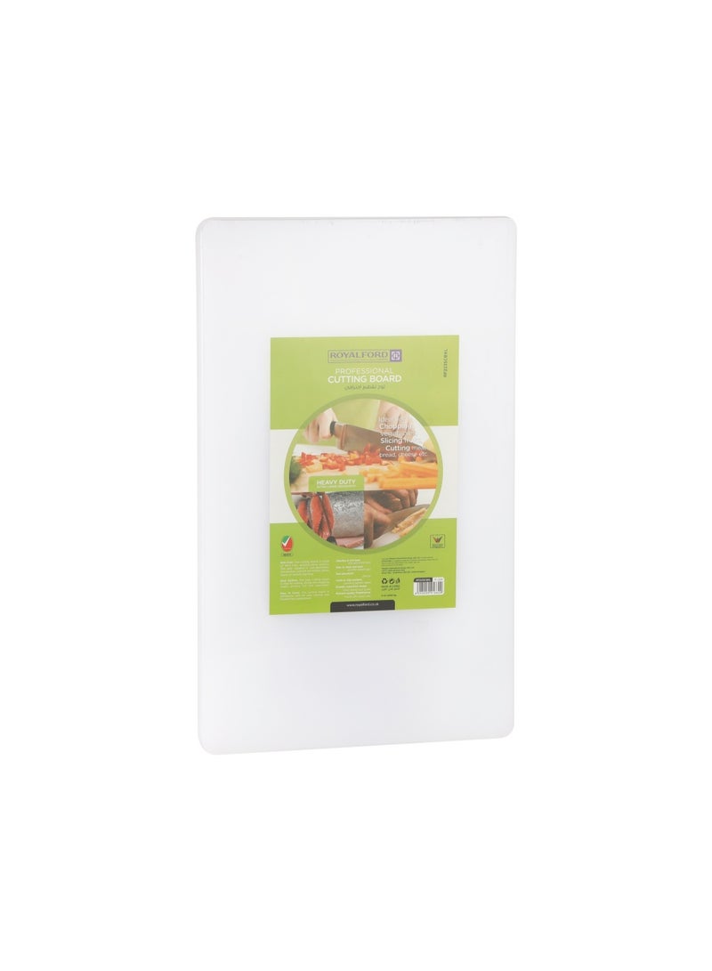 Royalford Plastic Cutting Board White 50x30x2cm - Image 1