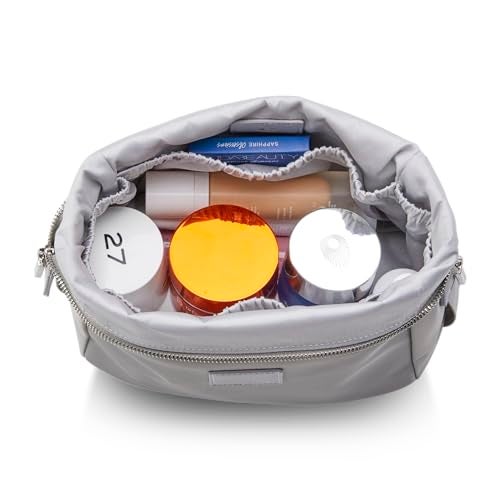 ETOILE - Jet Setter Travel Case Grey Soft Flexible and Foldable Makeup Cosmetic Travel Bag - Image 2