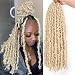 ZRQ Butterfly Locs Crochet Hair 6 packs 18 Inch Long Crochet Hair Pre Looped Blonde Butterfly Locs Crochet Braids Hair Extension Most Natural Pre-twisted #613 - Image 2