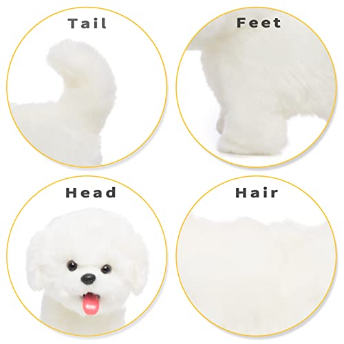 CU-MATE Interactive Maltese Simulation Dog-Realistic Puppy Electronic Toy Dog with Walking/Barking/Wagging Tail/Talking- Robotic Pet Toy Present Gift for Toddler Girls Boys - Image 5