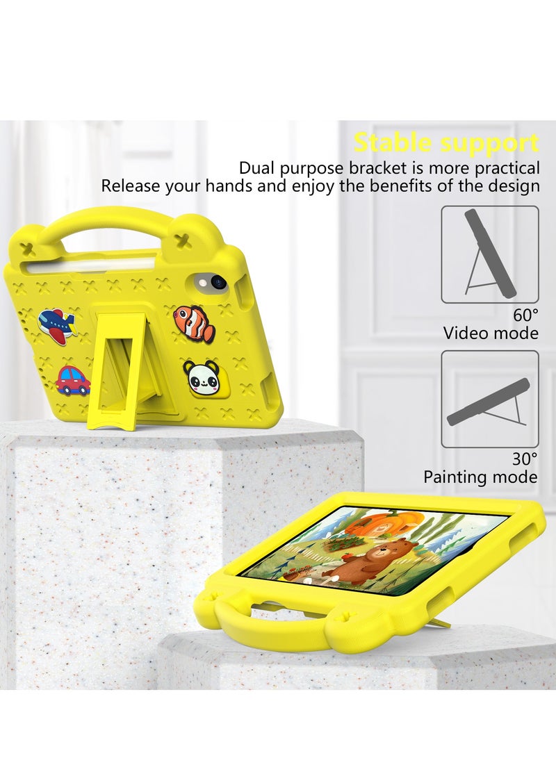 Kids Case Compatible with iPad Mini 6(2021)/Mini 7(2024) 8.3 Inch Heavy Duty EVA Foam Shockproof Cover Kids Proof Case with Stand Pen Slot - Image 3