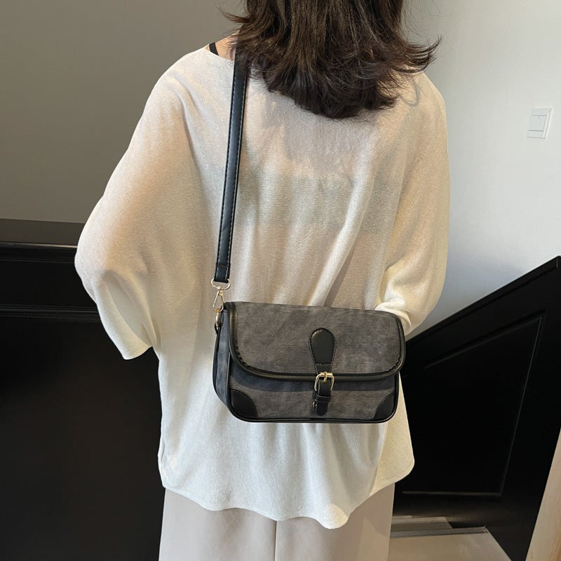 Fashion Casual Underarm Bag Women'S Winter New Retro Small Square Bag 2024 Winter Trendy Women'S Shoulder Bag - Image 3