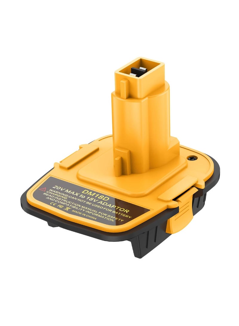 DM18D Converter for DeWalt 18V to 20V Battery Adapter with USB Port for Dewalt 18V Tools, Converts Dewalt 20V or Milwaukee M18 18V Batteries to Dewalt 18V Battery Adapter - Image 1