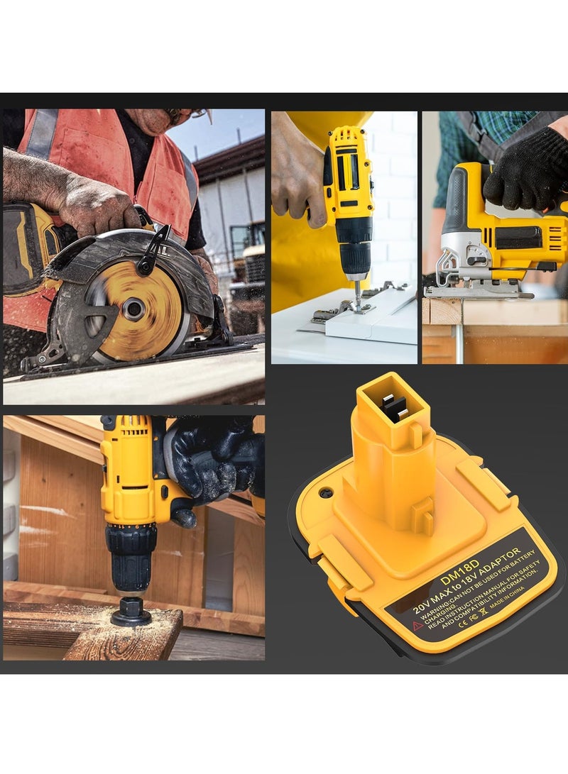 DM18D Converter for DeWalt 18V to 20V Battery Adapter with USB Port for Dewalt 18V Tools, Converts Dewalt 20V or Milwaukee M18 18V Batteries to Dewalt 18V Battery Adapter - Image 5