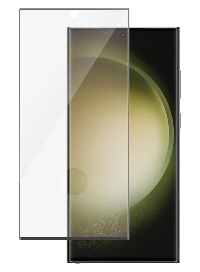 Samsung Galaxy S23 Ultra Screen Protector Tempered Glass,3D Curved Edge High Definition Anti Scratch 9H Hardness Bubble-Free Case Friendly Full Glue Screen Protector for Galaxy S23 Ultra (5D Black) - Image 1