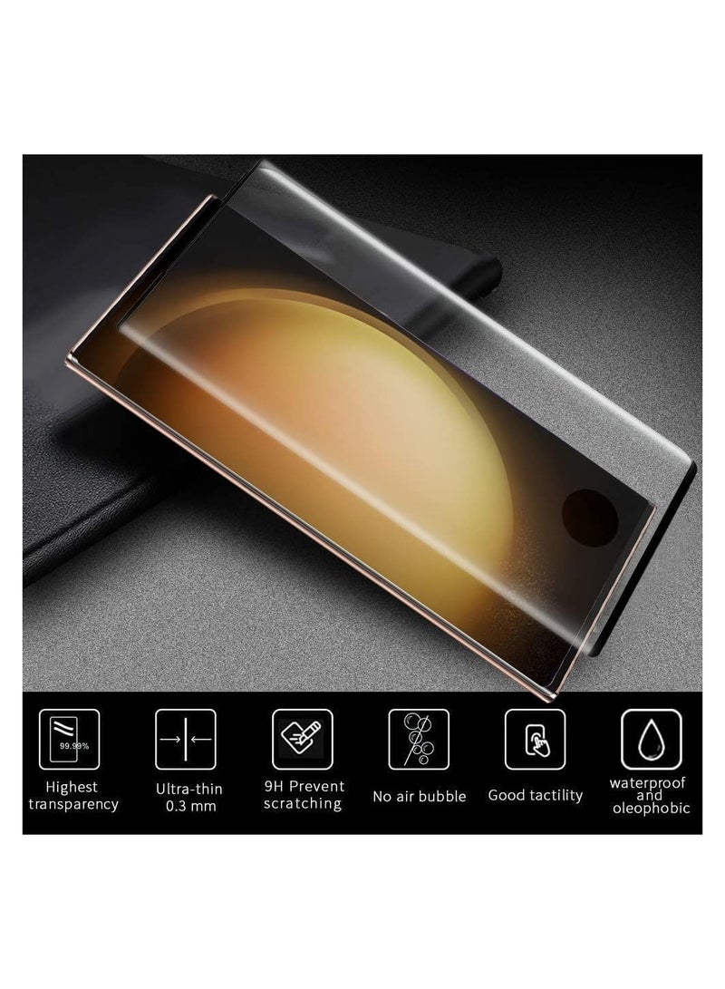 Samsung Galaxy S23 Ultra Screen Protector Tempered Glass,3D Curved Edge High Definition Anti Scratch 9H Hardness Bubble-Free Case Friendly Full Glue Screen Protector for Galaxy S23 Ultra (5D Black) - Image 5