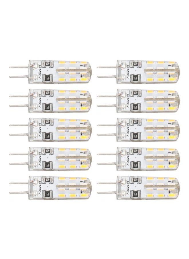Thoraya - 10 Pcs G4 LED Bulbs Bi Pin Base Silicone Warm White 3000K 1.5W AC220V 110LM Landscape Bulbs Replacement - Image 1