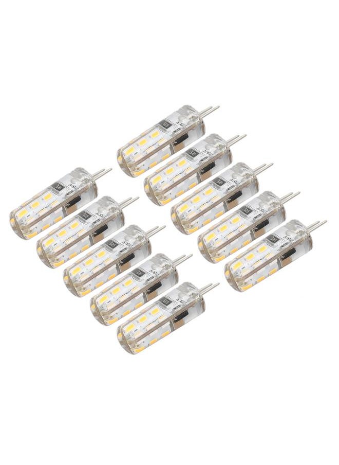 Thoraya - 10 Pcs G4 LED Bulbs Bi Pin Base Silicone Warm White 3000K 1.5W AC220V 110LM Landscape Bulbs Replacement - Image 1