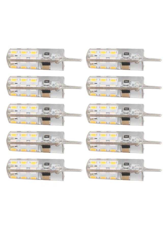 Thoraya - 10 Pcs G4 LED Bulbs Bi Pin Base Silicone Warm White 3000K 1.5W AC220V 110LM Landscape Bulbs Replacement - Image 1