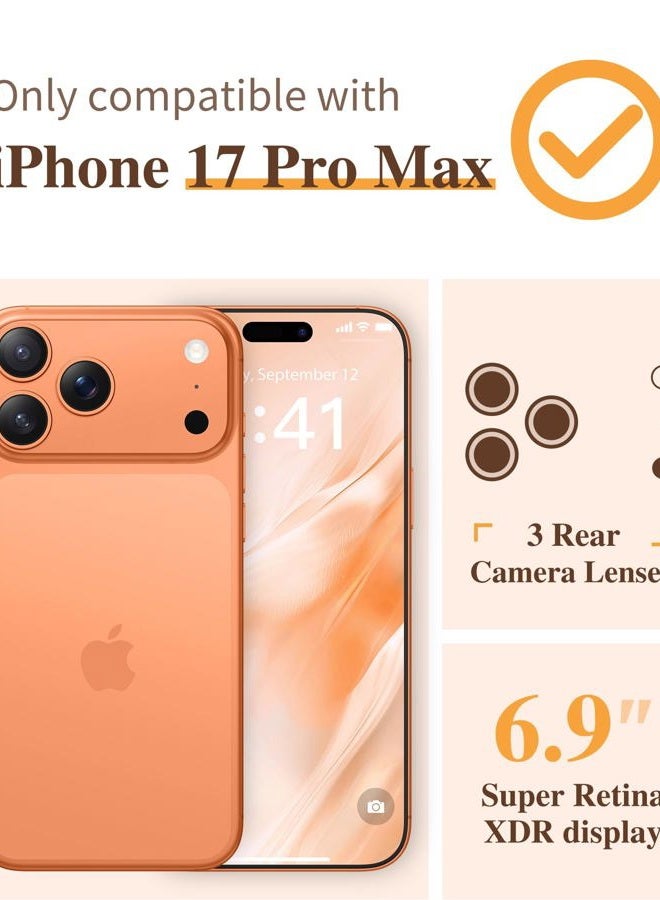 GVIEWIN Compatible with iPhone 17 Pro Max Case 6.9" 2025, with Screen Protector, [Full Camera Protection] Shockproof Military Grade Drop Protective Clear Floral Phone Cover for Women,Floratopia - Image 2
