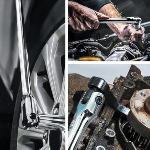 Acouza 3 Pcs Pry Bar Adapter Head Set for Half Shaft Removal - Crowbar Wrench Tool Pry Bar Set,15 Inch 1/2 Wrench Extender Cv Axle & Bearing Service Tools, Automotive Repair Pry Tool - Image 4