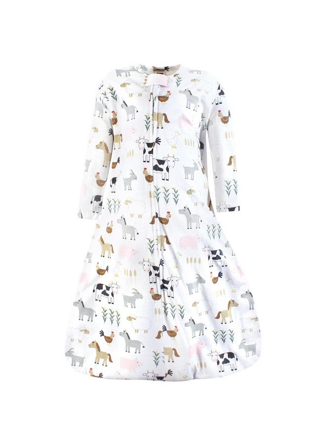 Hudson Baby Unisex Baby Long Sleeve Cotton Jersey Sleeping Bag, Sack, Blanket, Cute Farm, 6-12 Months - Image 1