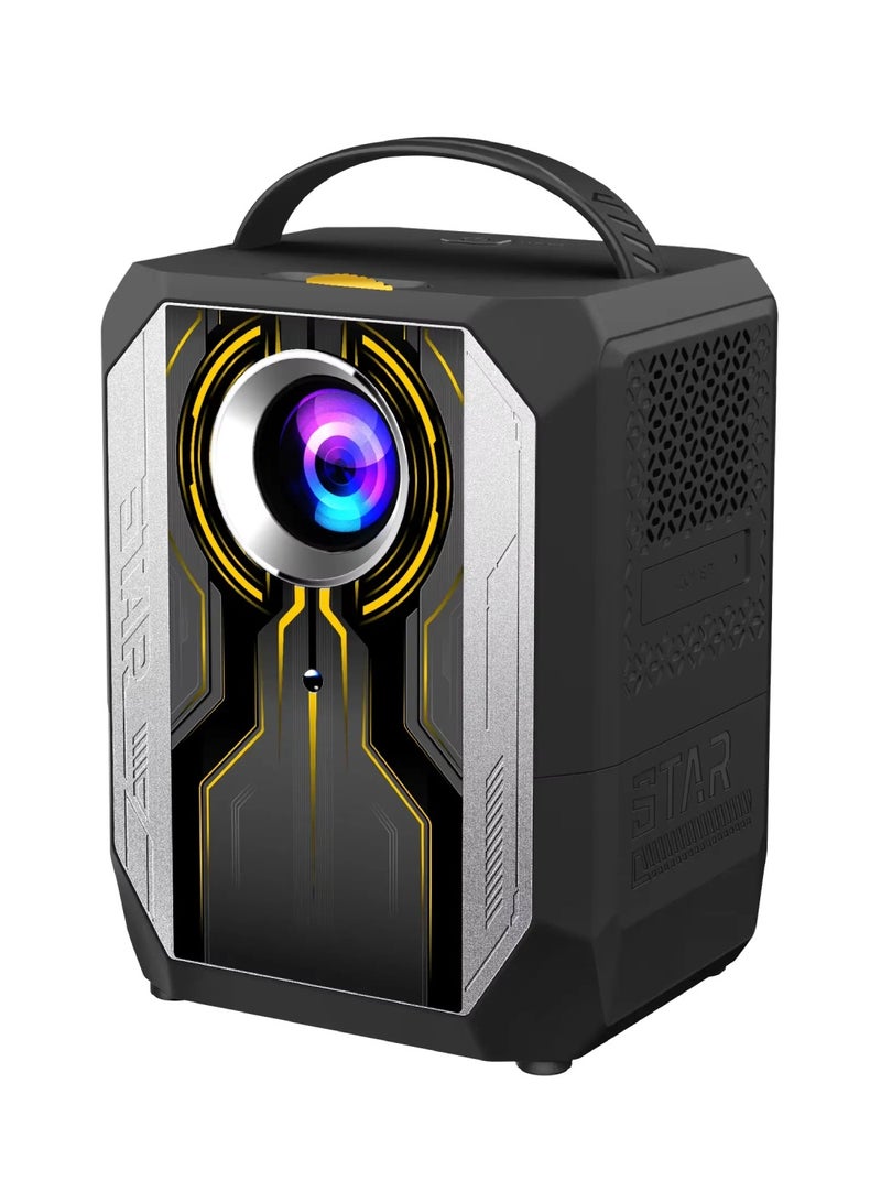 روك بو جهاز عرض ذكي يدعم 4K Ultra HD Projector دقة فيزيائية حقيقية 1080P تصحيح الانحراف التلقائي جهاز عرض محمول واي فاي 2.4G + 5G + بلوتوث 2 جيجابايت رام 64 جيجابايت روم شاشة 200 بوصة مع حامل قلاب 180 درجة وجهاز تحكم عن بعد جهاز عرض منزلي جهاز عرض فيديو عالي الدقة جهاز عرض خارجي متوافق مع عصا التلفزيون / HDMI / USB / PS5 / iOS / PS4 / PS5 - Image 2