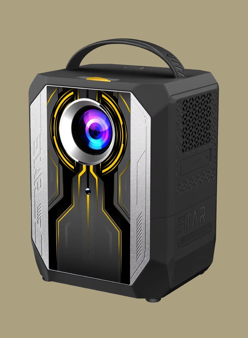 روك بو جهاز عرض ذكي يدعم 4K Ultra HD Projector دقة فيزيائية حقيقية 1080P تصحيح الانحراف التلقائي جهاز عرض محمول واي فاي 2.4G + 5G + بلوتوث 2 جيجابايت رام 64 جيجابايت روم شاشة 200 بوصة مع حامل قلاب 180 درجة وجهاز تحكم عن بعد جهاز عرض منزلي جهاز عرض فيديو عالي الدقة جهاز عرض خارجي متوافق مع عصا التلفزيون / HDMI / USB / PS5 / iOS / PS4 / PS5 - Image 3