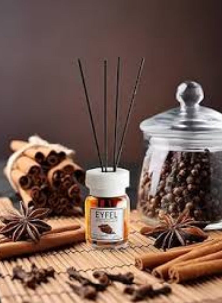 eyfel eau de parfum EYFEL Reed Diffusers for Home – Cinnamon & Cloves Reed Diffuser Set 4.05 fl oz Oil Diffuser Sticks, Bathroom Diffuser, Oil Reed Diffuser, Scented Sticks, Oil Diffuser Sticks - Image 2