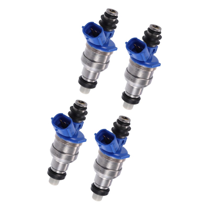 INFINAUTO Fuel Injector for Mazda Miata Base 16L 19901993 for Mazda 626 DX LX 22L 19901992 NoB6S713250 Metal Silver Tone 4pcs - Image 2