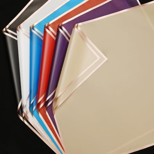 Bupduq 30 Sheets 6 colors Flower Bouquet Wrapping Paper，Florist Supplies Waterproof Floral Bouquet Wrapping Paper Bouquet Accessorie，Flower Shop Packaging Pape for DIY Gift Wedding Birthday - Image 5