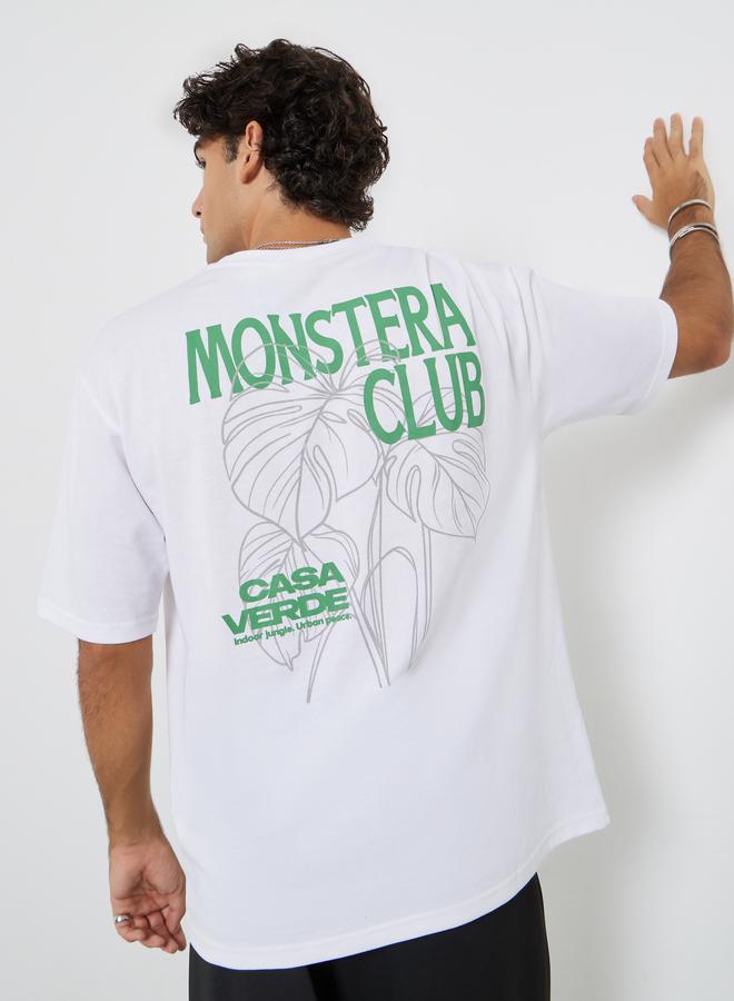 ستايلي تيشيرت جيرسي واسع بطبعة جرافيك - Image 1